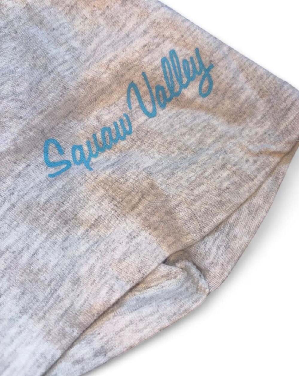 Vintage Sport Squaw Valley Snow Mountain Graphic T-Shirt Gray